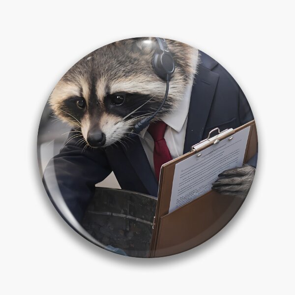 Item preview, Business Raccoon Conducting a Trash Audit designed and sold by Dreamy Armine Art.