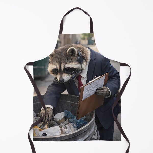 Item preview, Business Raccoon Conducting a Trash Audit designed and sold by Dreamy Armine Art.