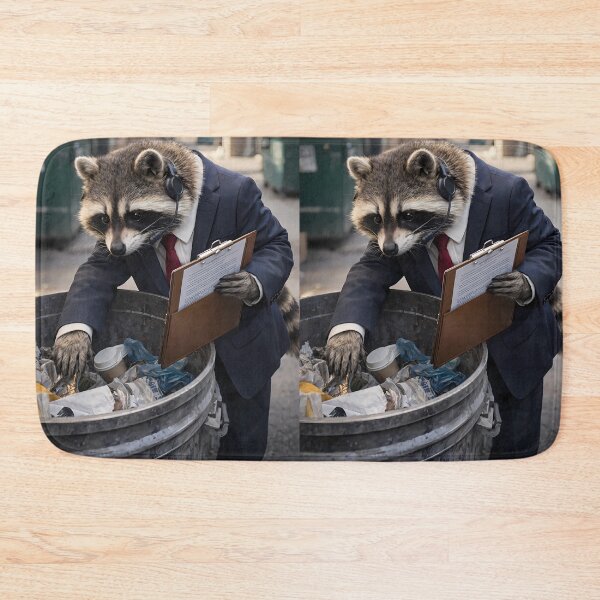 Item preview, Business Raccoon Conducting a Trash Audit designed and sold by Dreamy Armine Art.