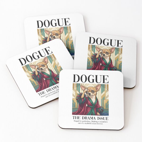 Item preview, Chihuahua DOGUE Drama Issue - Funny Fashion Pet Art designed and sold by KojourinArt.
