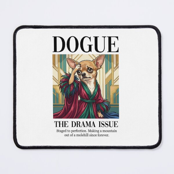 Item preview, Chihuahua DOGUE Drama Issue - Funny Fashion Pet Art designed and sold by KojourinArt.