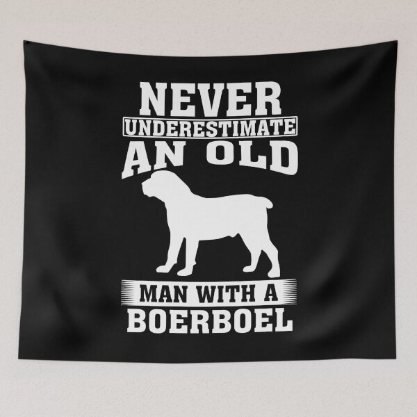 Item preview, Never Underestimate an Old Man with Boerboel  designed and sold by CosmoKitsch.