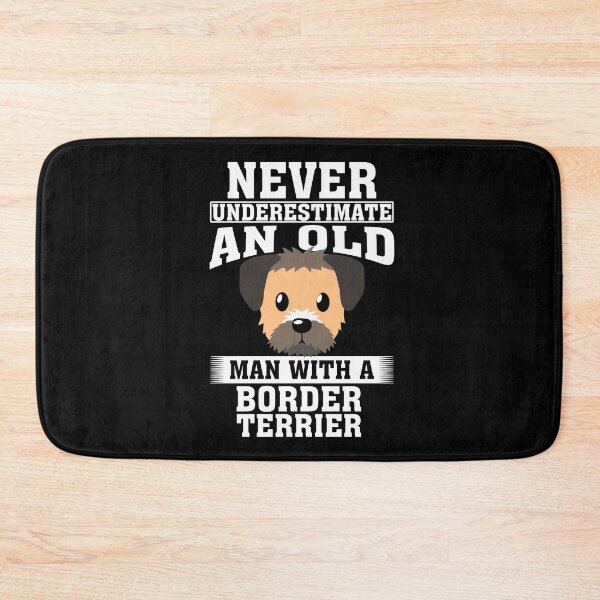 Item preview, Never Underestimate an Old Man with Border Terrier designed and sold by CosmoKitsch.