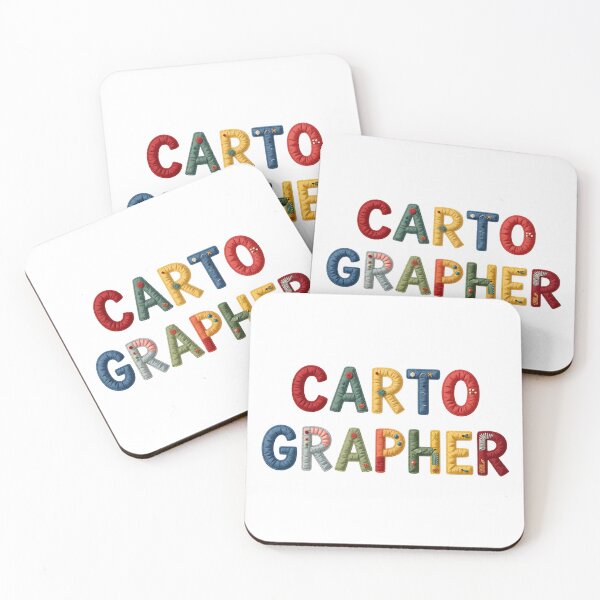 Item preview, CARTOGRAPHER - IN COLORFUL FAUX LETTERING designed and sold by AlexOBrienArt.