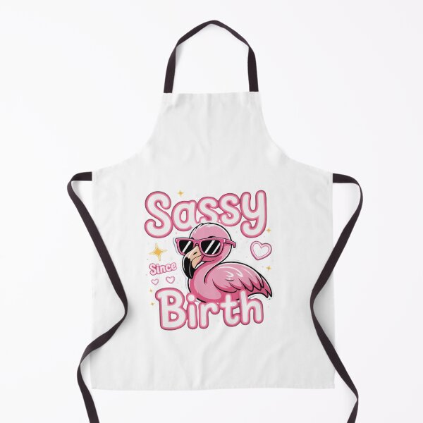 Item preview, Sassy Since Birth – Neon Pink Flamingo Sticker designed and sold by Ashley critters.