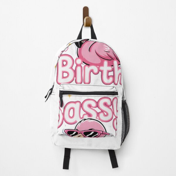 Item preview, Sassy Since Birth – Neon Pink Flamingo Sticker designed and sold by Ashley critters.