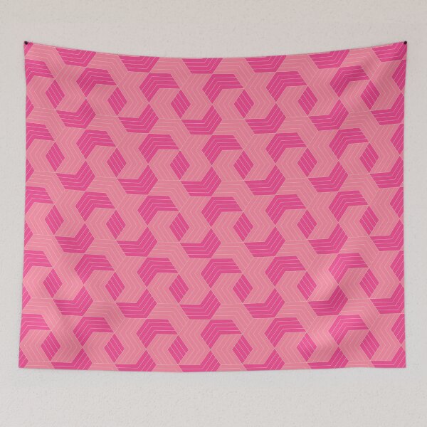 Item preview, Vibrant Pink Honey Bee Weave - Geometric Shape Pattern - Anniversary Gifts For Him designed and sold by RoyalStarsPatts.
