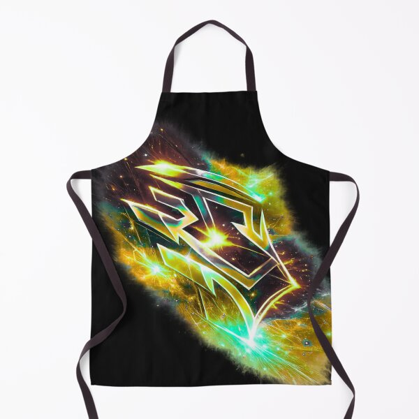 Item preview, Solar Flare Chrome - Golden Energy Graffiti designed and sold by HubiUrbanStudio.