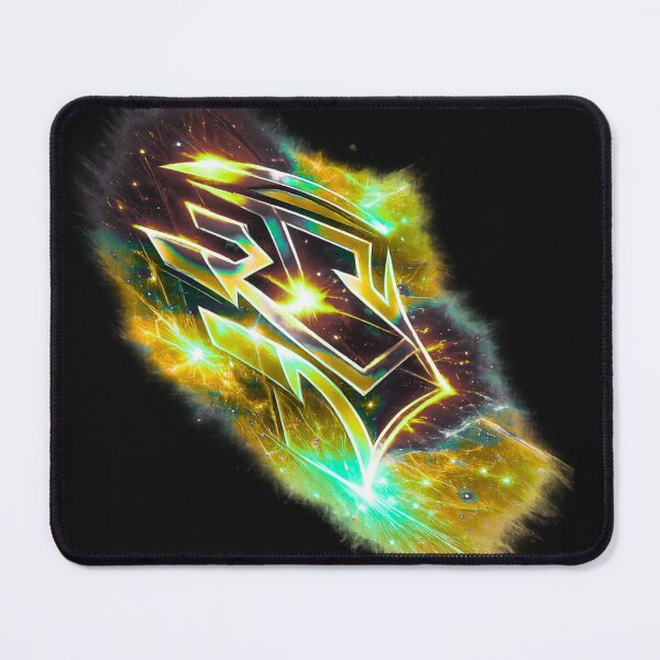 Item preview, Solar Flare Chrome - Golden Energy Graffiti designed and sold by HubiUrbanStudio.
