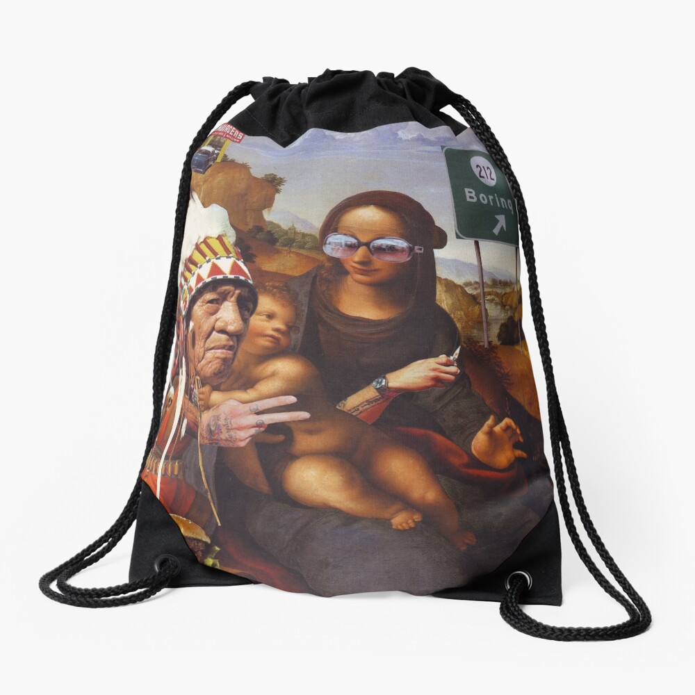 Item preview, Drawstring Bag designed and sold by atomikboy.