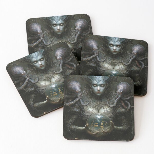 Item preview, Esoteria Innsmouth Seer - Lovecraft Deep One Oracle Cosmic Horror - Hybrid Creature Gothic Dark Fantasy Art  designed and sold by mistygate.