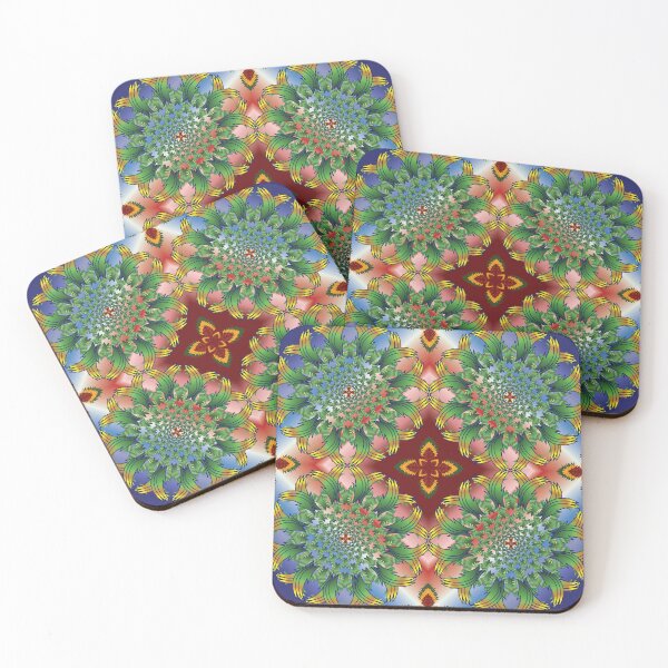 Item preview, Ethereal Emerald Cosmos: Infinite Leaf Mandala designed and sold by OIL Pattern Design .