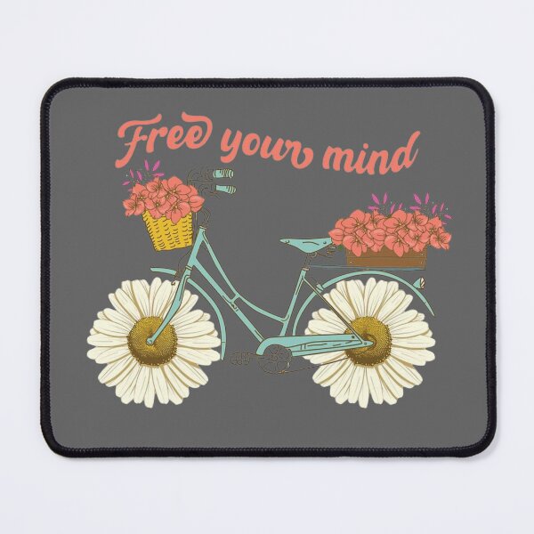 Item preview, Floral Wheel Bicycle Quote Art | Vintage Bike with Daisy Flowers designed and sold by GunnuDesigns.