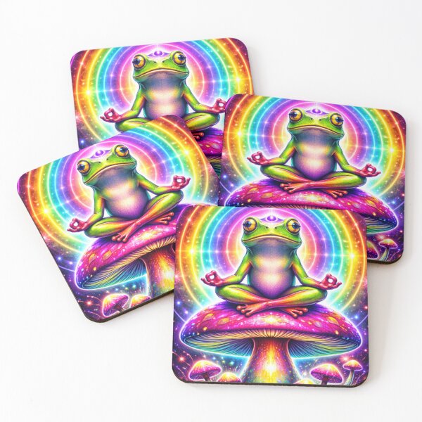Item preview, Psychedelic Meditating Frog Art designed and sold by RetroRespect.