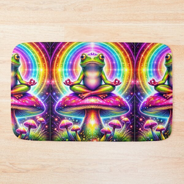 Item preview, Psychedelic Meditating Frog Art designed and sold by RetroRespect.