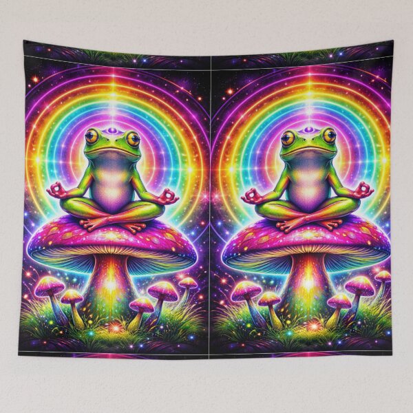 Item preview, Psychedelic Meditating Frog Art designed and sold by RetroRespect.
