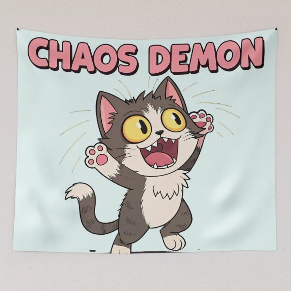 Item preview, Chaos Demon - Funny Chaotic Cat designed and sold by Artiviose.