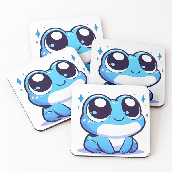 Item preview, Cute Blue Frog – Kawaii Cartoon Frog Character Aesthetic designed and sold by Dyan4.