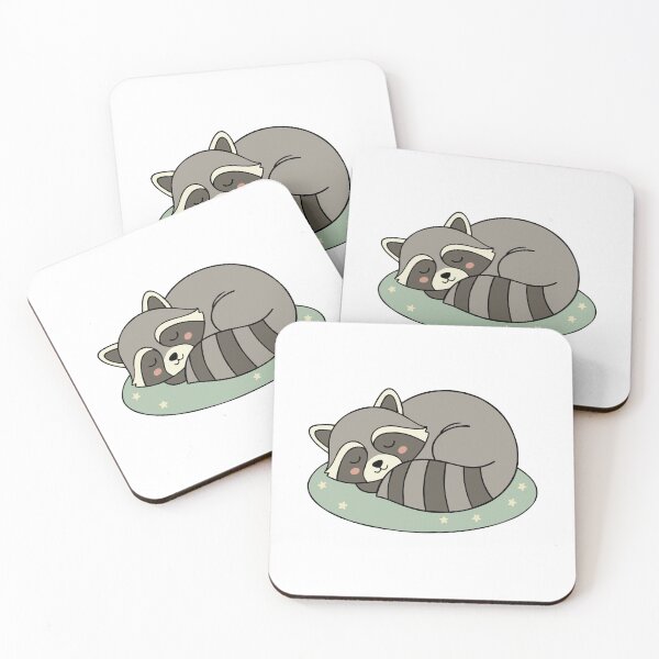 Item preview, Raccoon Snuggled on a Starry Mat designed and sold by hudhagha.