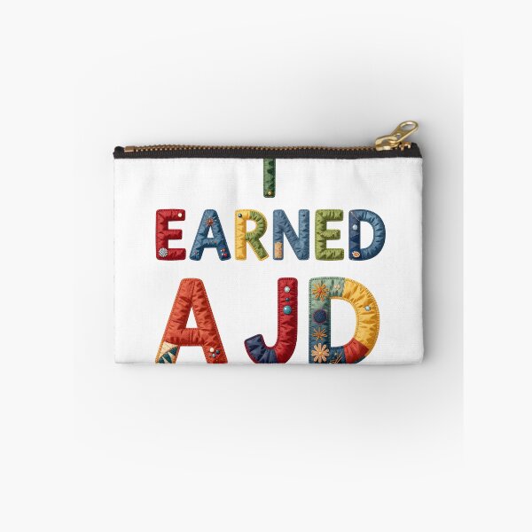 Item preview, I EARNED A JD - IN COLORFUL FAUX LETTERING designed and sold by AlexOBrienArt.
