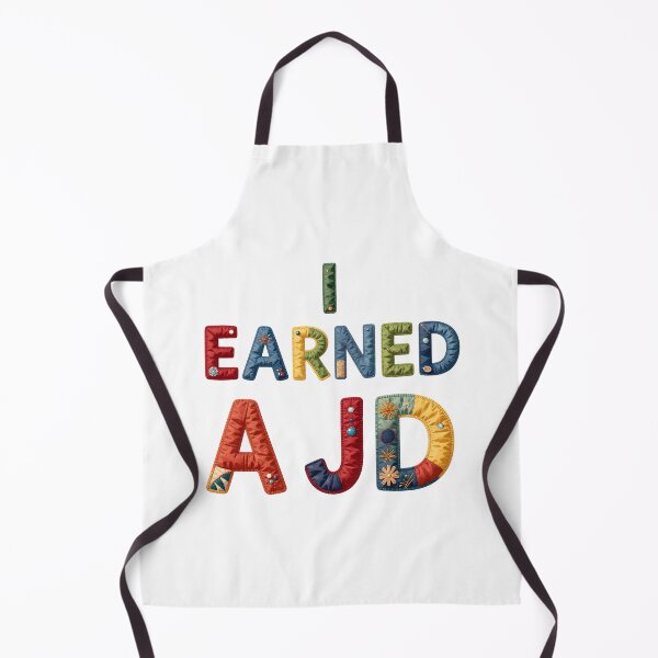 Item preview, I EARNED A JD - IN COLORFUL FAUX LETTERING designed and sold by AlexOBrienArt.