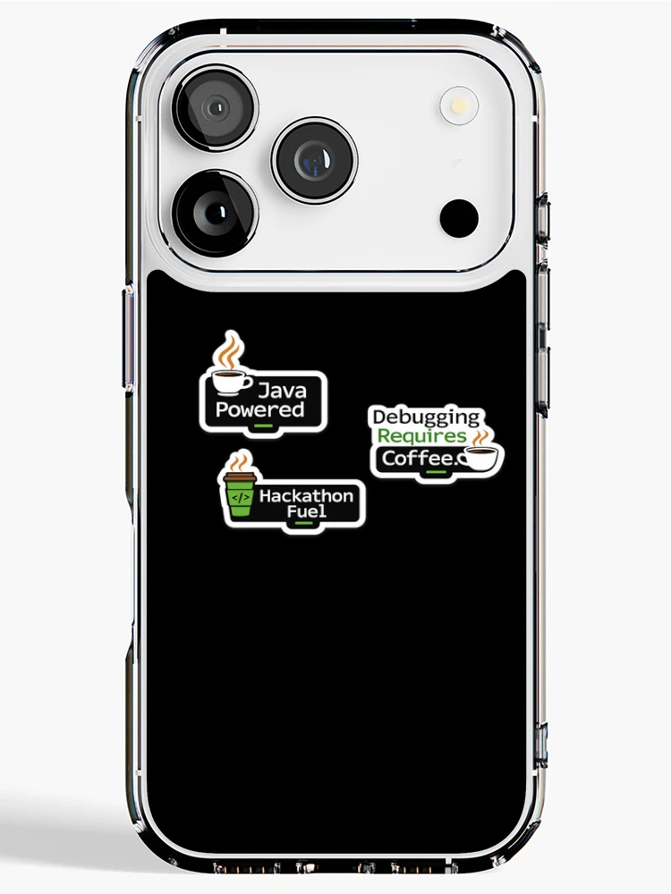 Thumbnail 1 of 5, iPhone Case, Java Powered – Funny Programmer Coffee Sticker designed and sold by Credenz.