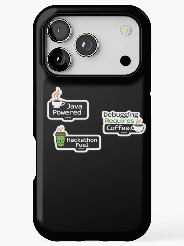Thumbnail 1 of 4, iPhone Case, Java Powered – Funny Programmer Coffee Sticker designed and sold by Credenz.