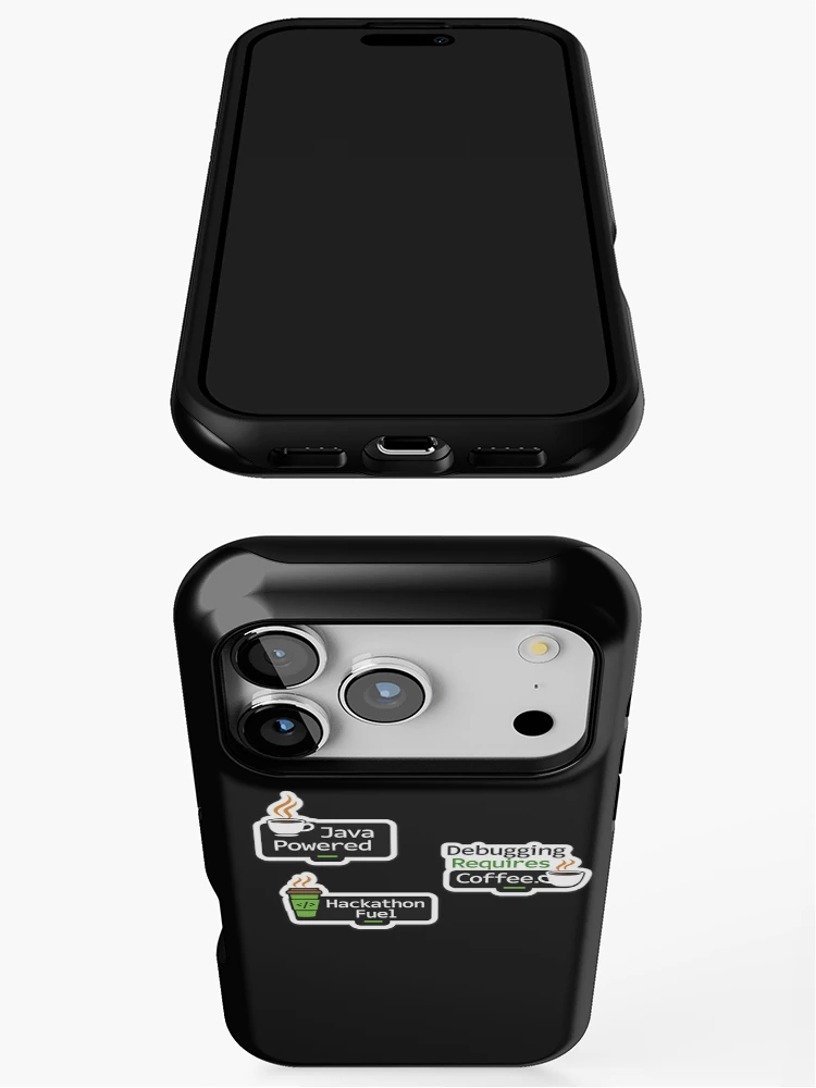 Thumbnail 3 of 4, iPhone Case, Java Powered – Funny Programmer Coffee Sticker designed and sold by Credenz.