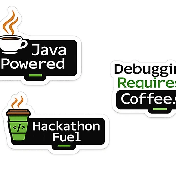 Artwork thumbnail, Java Powered – Funny Programmer Coffee Sticker by Credenz