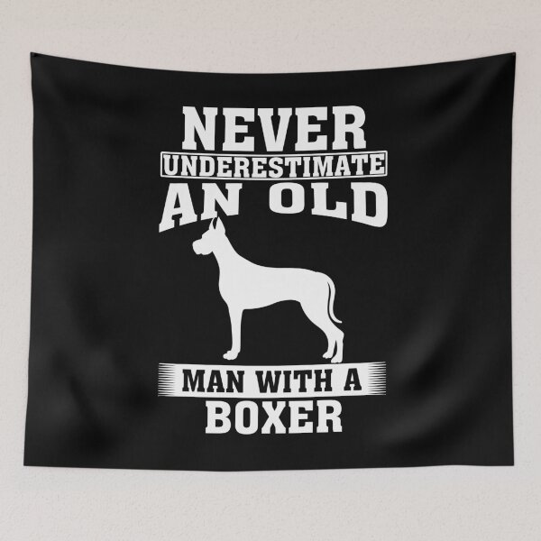 Item preview, Never Underestimate an Old Man with Boxer designed and sold by CosmoKitsch.