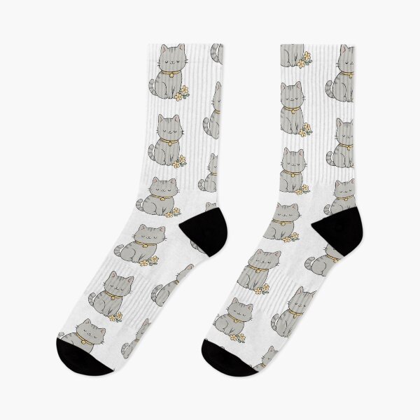 Item preview, Peaceful Gray Cat with a Golden Bell designed and sold by hudhagha.
