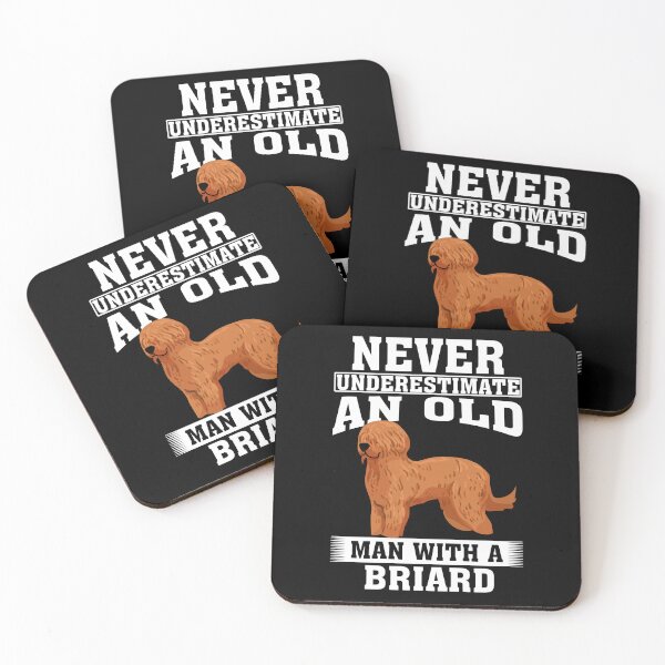 Item preview, Never Underestimate an Old Man with Briard designed and sold by CosmoKitsch.
