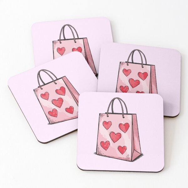 Item preview, Pink Bag with Hearts designed and sold by Elia Moon.