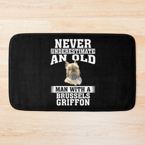 Item preview, Never Underestimate an Old Man with Brussels Griffon designed and sold by CosmoKitsch.