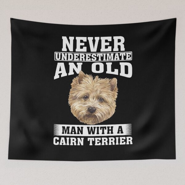 Artikelvorschau, Unterschätze niemals einen alten Mann mit Cairn Terrier entworfen und verkauft von CosmoKitsch.