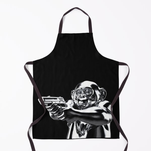 Item preview, Chrome Ape with Pistol — Mirror Sculpture designed and sold by CHROMA NOIR.