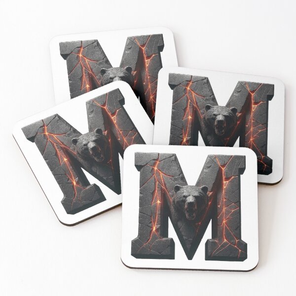 Item preview, Volcanic Bear M Letter Art designed and sold by Adappai.