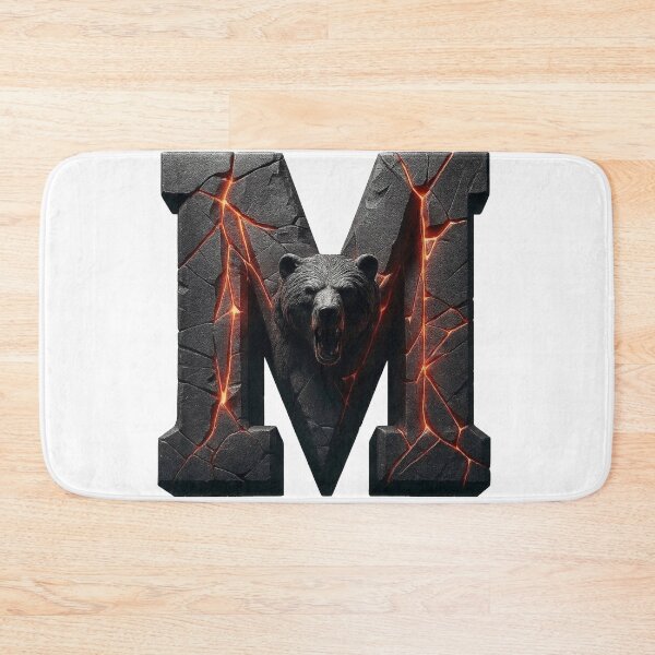 Item preview, Volcanic Bear M Letter Art designed and sold by Adappai.