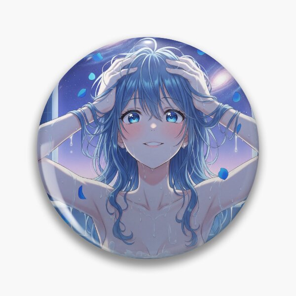 Item preview, Midnight Bath Blue Anime Girl designed and sold by stereonut.