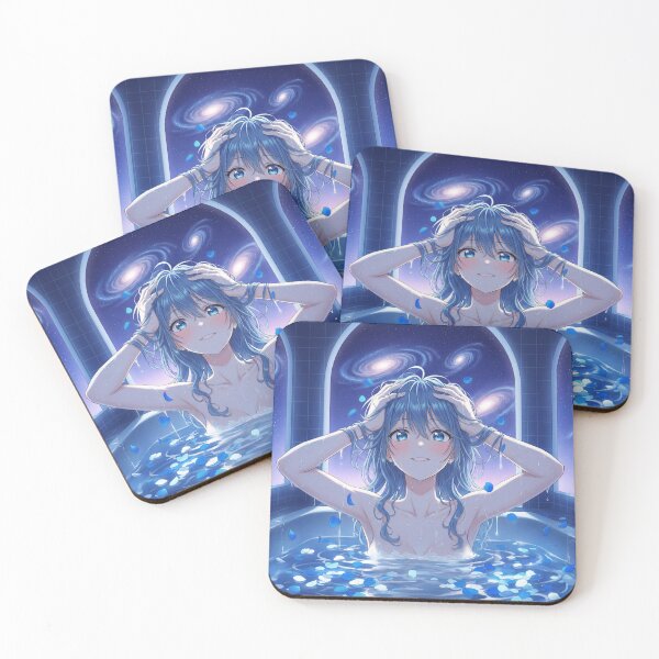 Item preview, Midnight Bath Blue Anime Girl designed and sold by stereonut.