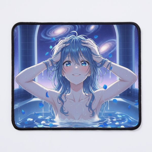 Item preview, Midnight Bath Blue Anime Girl designed and sold by stereonut.