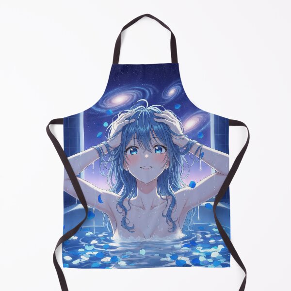 Item preview, Midnight Bath Blue Anime Girl designed and sold by stereonut.