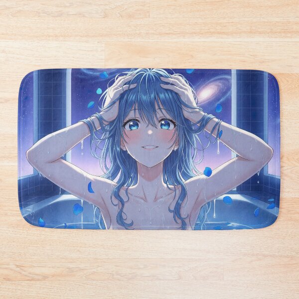 Item preview, Midnight Bath Blue Anime Girl designed and sold by stereonut.