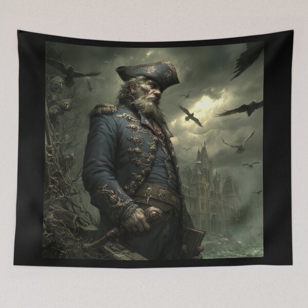 Item preview, Innsmouth Sea Captain - Lovecraft Deep One Maritime Horror Gothic Illustration designed and sold by mistygate.