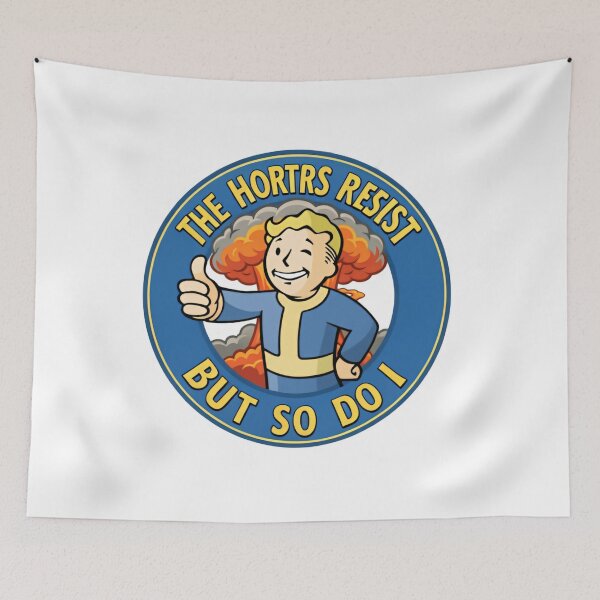 Item preview, The Horrors Persist But So Do I Retro Survivor Badge designed and sold by SkeletonsDanger.