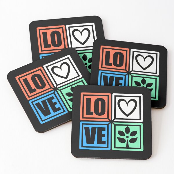Item preview, Love Colorful Concepts Iconic Symbols Red Blue Green designed and sold by ART ATTACK ZONE.