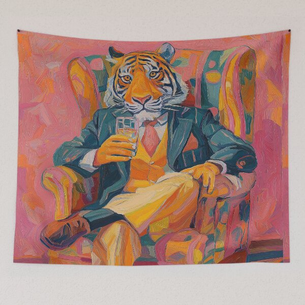 Item preview, Modern Deco Tiger designed and sold by Retro Type.