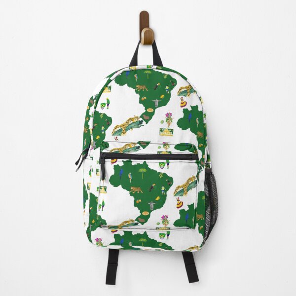Item preview, Brazil Map Illustration: Nature, Landmarks & Culture Art designed and sold by Dhiessi.