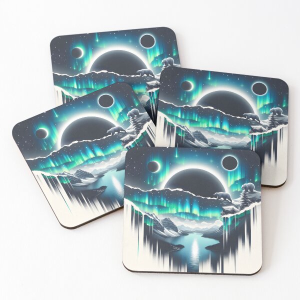 Item preview, Layered Northern Lights Bear, Ai Generated Art   designed and sold by ACC .