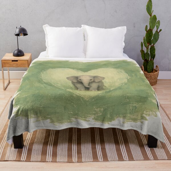 Item preview, Elephant Heart Reflection Wildlife Illustration designed and sold by ChirpInc.